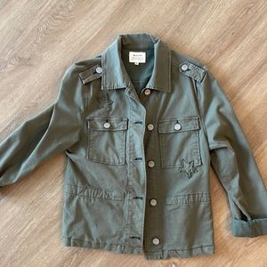 McGuire army green jacket w stars and silver buttons